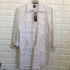Autograph white linen tunic oversized‎ blouse